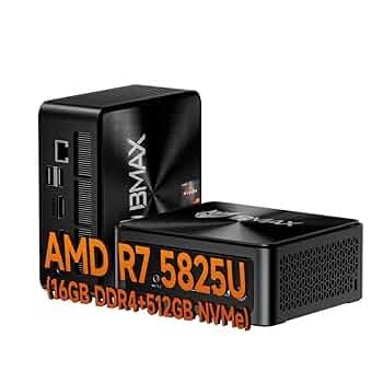 ミニPC BMAX B5 A PRO Ryzen7 5825U 16GB 512GB Bmax B5A Pro AMD Ryzen 7 5825U 16GB DDR4 RAM 512 SSD Mini PC